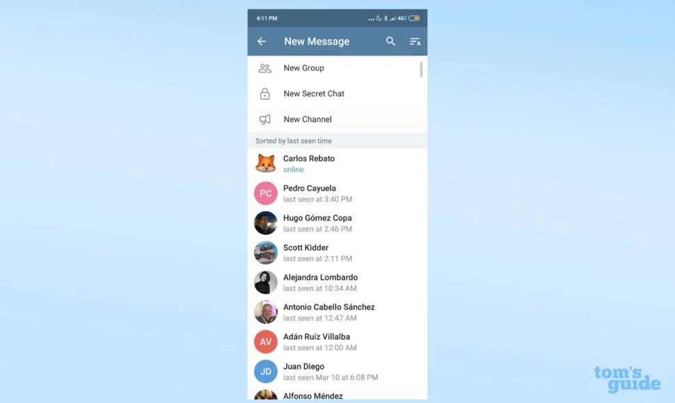 alt AoxVPN Telegram home screen